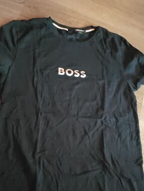 Boss Black Short Sleeve Logo Tee with White Logo